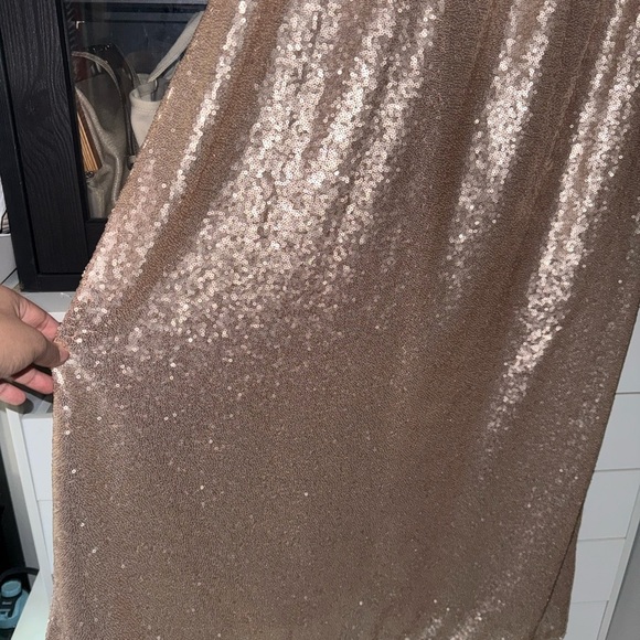 BELSOIE BRIDESMAIDS BY JASMINE Sequin bridesmaid dress with spaghetti straps - Picture 2 of 13